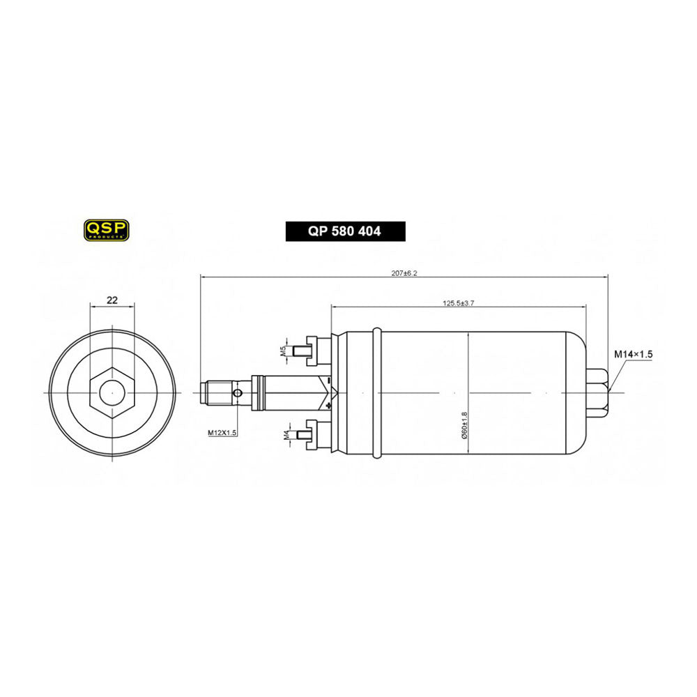 QSP external fuel pump 404 universal 290 liters/hour - PARTS33 GmbH