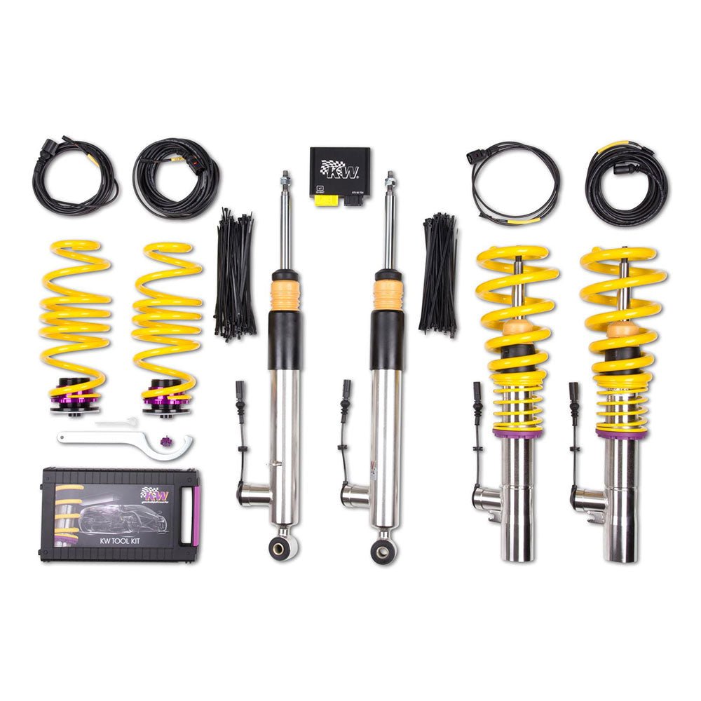 KW SUSPENSIONS DDC - ECU coilover kit inox with HLS 4 Tesla Model S 5yjs / 2 (with TÜV) - PARTS33 GmbH