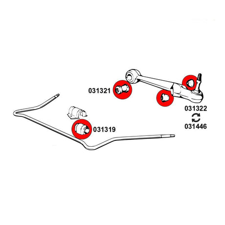 STRONGFLEX BMW E21 Buchsen Set Vorderachse & Hinterachse (PU) - PARTS33 GmbH