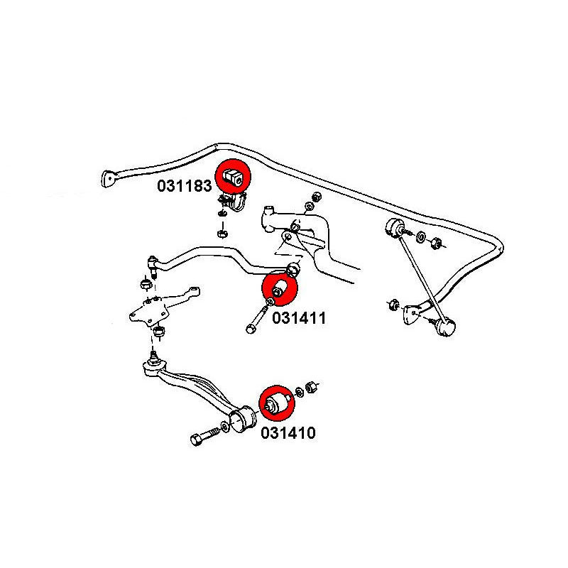 STRONGFLEX BMW E32 Buchsen Set Vorderachse (PU) - PARTS33 GmbH